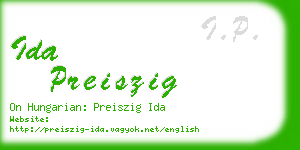 ida preiszig business card